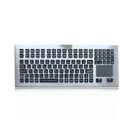 Teclado de mesa - K-TEK-M383TP-KP-FN-DT-DWP - Key Technology China Limited - com tecla Fn / mouse integrado com 2 teclas / 116 teclas