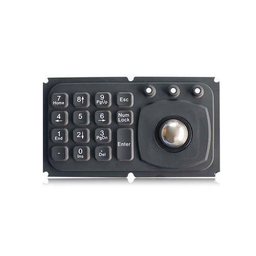 Teclado numérico com trackball - K-TEK-M130-25-OTB-KP-OEM - Key Technology China Limited - 15 teclas / embutido / em borracha de silicone