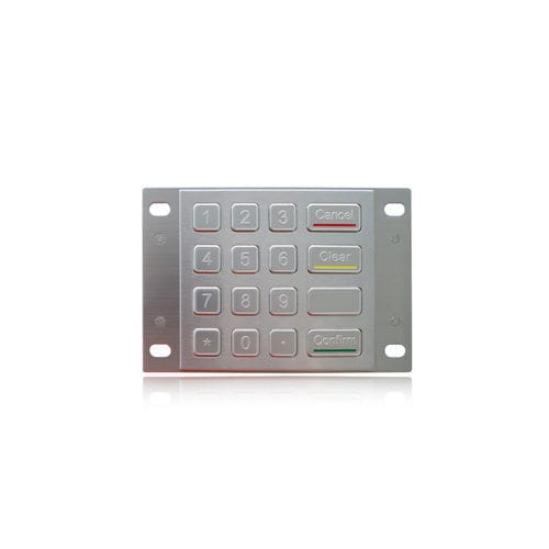 Teclado numérico 16 teclas - K-TEK-B100-91.5KP-RP-IT-DWP - Key Technology China Limited - embutido / metálico / em aço inoxidável