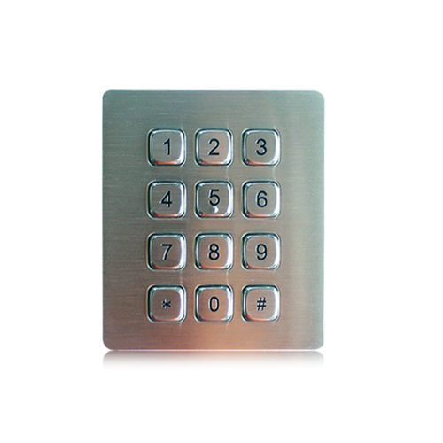 Teclado numérico 12 teclas - K-TEK-A88KP-DWP - Key Technology China Limited - embutido / em aço inoxidável / RS-232