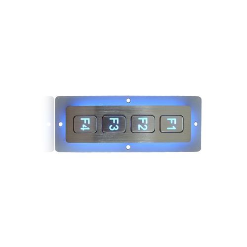 Teclado numérico 4 teclas - K-TEK-B110FK-4-AC-BL-DWP - Key Technology China Limited - embutido / em aço inoxidável / IP65