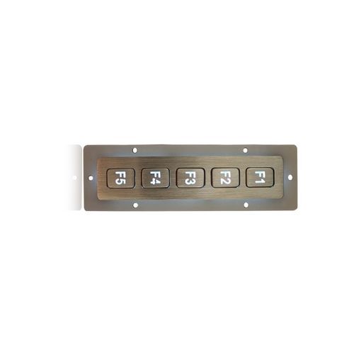 Teclado numérico 5 teclas - K-TEK-B135FK-5-AC-BL-DWP - Key Technology China Limited - embutido / em aço inoxidável / IP65