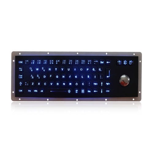 Teclado embutido - K-TEK-A343-OTB-BL-BT-DWP - Key Technology China Limited - com teclas mecânicas / mouse integrado com 3 teclas / 71 teclas