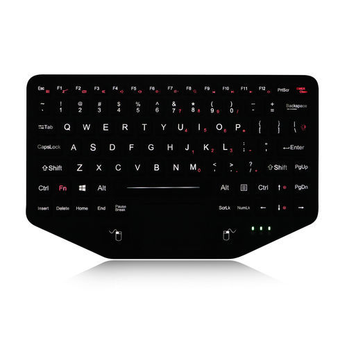 Teclado embutido - K-TEK-M275TP-FN-BL-ML-DWP - Key Technology China Limited - com teclas mecânicas / mouse integrado com 2 teclas / com tecla Fn