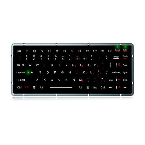 Teclado embutido - K-TEK-M270-FN-BL-IT-NV-151B-DWP - Key Technology China Limited - com teclas mecânicas / com tecla Fn / 86 teclas