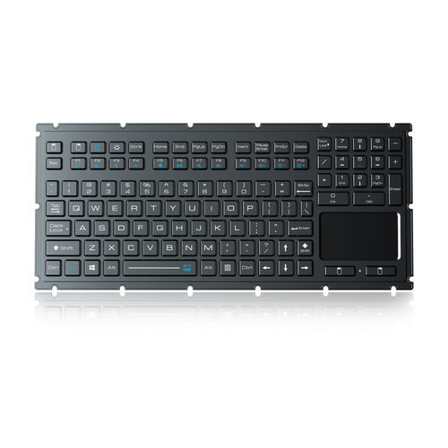 Teclado embutido - K-TEK-M349TP-KP-FN-BL-NV-151B - Key Technology China Limited - com teclas mecânicas / com tecla Fn / mouse integrado com 2 teclas