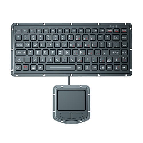 Teclado embutido - K-TEK-M270-FN-BL-ML+M73TP - Key Technology China Limited - com teclas mecânicas / com tecla Fn / mouse integrado com 2 teclas