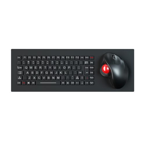 Teclado embutido - K-TEK-M440-OTB-FN-BL-NV-151B-BT-DWP - Key Technology China Limited - com teclas mecânicas / mouse integrado com 2 teclas / 89 teclas