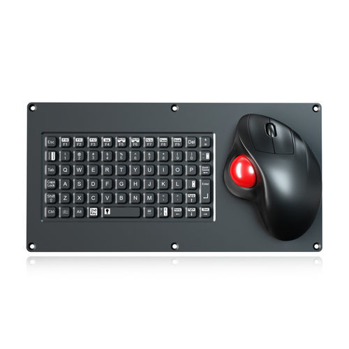 Teclado embutido - K-TEK-M316-OTB-151B-FN-ML - Key Technology China Limited - com teclas mecânicas / 69 teclas / com trackball