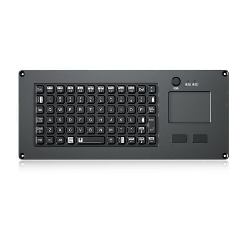 Teclado embutido - K-TEK-M310TP-FN-BL-ML+KVM - Key Technology China Limited - com teclas mecânicas / mouse integrado com 2 teclas / 69 teclas