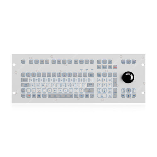 Teclado embutido - K-TEK-D483-178-MTB-KP-FN-SW - Key Technology China Limited - de membrana / 108 teclas / com trackball