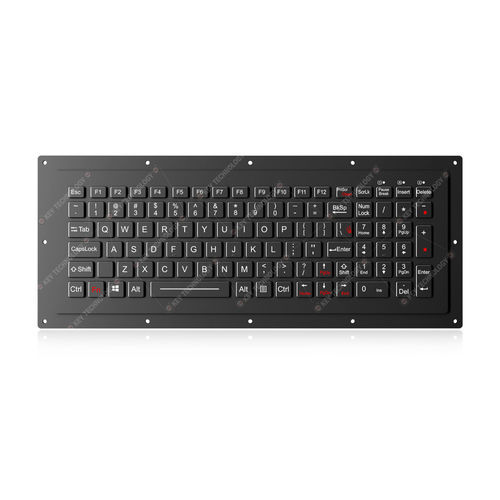 Teclado embutido - K-TEK-M338-122KP-FN-BL-NV-151B-DWP - Key Technology China Limited - com teclas mecânicas / 101 teclas / para a indústria do transporte