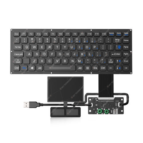 Teclado embutido - K-TEK-M280-FN-BL-FC-KC-ANA-151B+TP85+2K - Key Technology China Limited - contacto carbono / mouse integrado com 2 teclas / 87 teclas