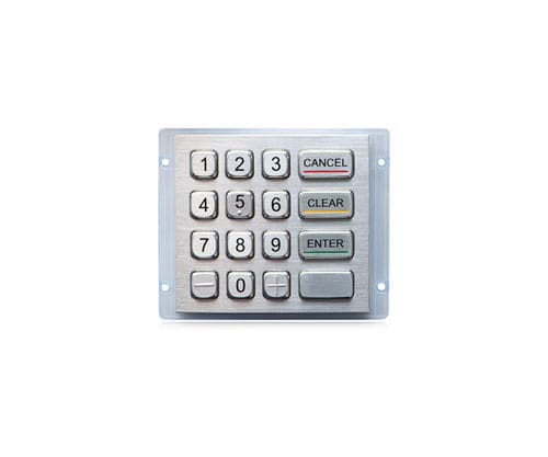 Teclado numérico 16 teclas - K-TEK-A100-90KP-RP-DWP - Key Technology China Limited - embutido / metálico / em aço inoxidável