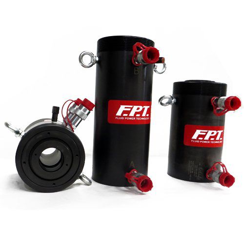 Cilindro de pistão oco - CRI-FO series - FPT Fluid Power Technology - hidráulico / de dupla ação / para altas temperaturas
