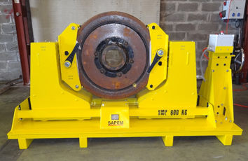 Mesa rotativa indexadora elétrica - wheel tilter - SAPEM - inclinável