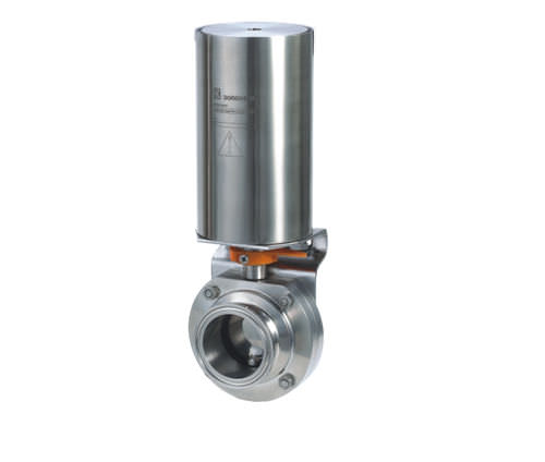 Válvula borboleta - Wenzhou BOAO Mechanical Manufacturing Co.,Ltd. - com acionamento pneumático / de controle / para líquidos alimentares e bebidas