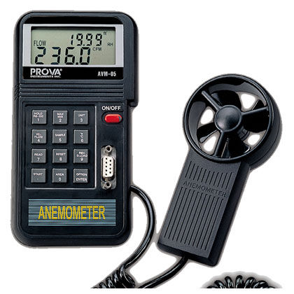 Termo-anemômetro de hélice - AVM-0 series - TES Electrical Electronic Corp. - portátil / digital / com bateria