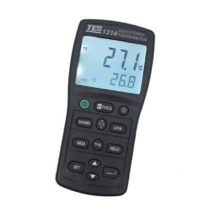 Termômetro de termopar - TES-1314 - TES Electrical Electronic Corp. - com display LCD / ºC / °F