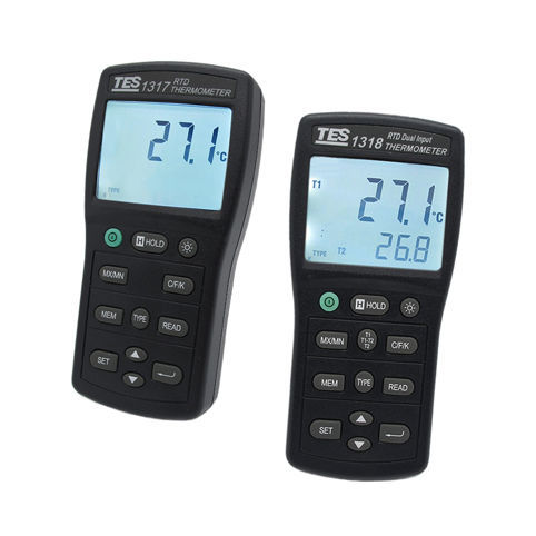 Termômetro RTD - TES-131 series - TES Electrical Electronic Corp. - de platina / com display LCD / ºC