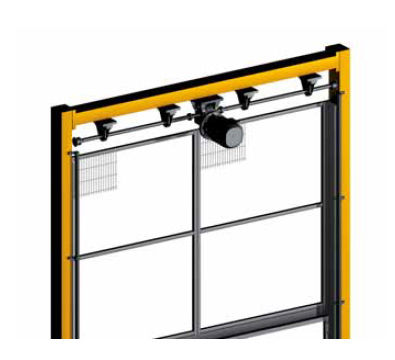 Porta de correr - Satech Safety Technology spa - metálica / para ambiente interno / industrial