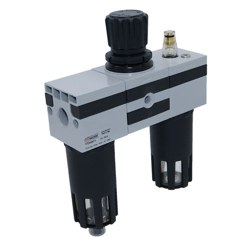 Filtro regulador e lubrificador de ar - YT series - A&T Fluid solutions - de cartucho / em alumínio / modular