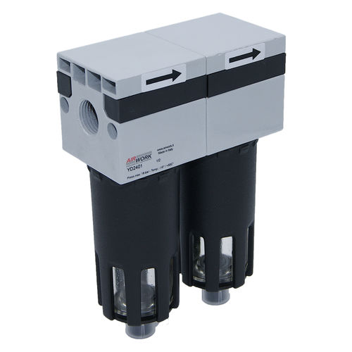 Filtro coalescedor - YD series - A&T Fluid solutions - de ar / com encaixe de rosca / semiautomático