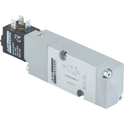 Válvula direcional pneumática spool - VU series - A&T Fluid solutions - de acionamento pneumático / acionada por solenoide / 3/2 vias