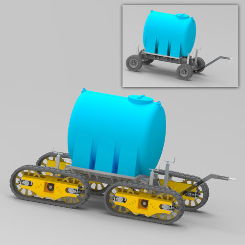 Chassi para máquina de obras rebocável - Gemmo Group s.r.l. - de esteiras