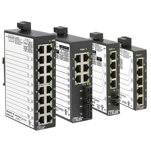 Switch de rede não gerenciável - EISK Skorpion series - Contemporary Controls GmbH - 16 portas / para trilho DIN / compacto