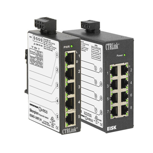 Switch de rede não gerenciável - EISK5 series  - Contemporary Controls GmbH - 8 portas / Gigabit / para trilho DIN