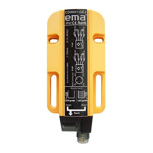 Sensor de proximidade capacitivo - CD0001 - EMA ELECTRONICS LTD. - fotoelétrico / retangular / PNP