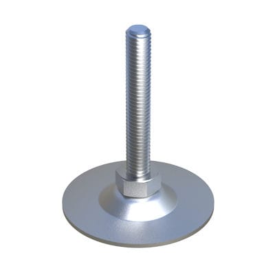 Pé de máquina - LHVB - ISC PLASTIC PARTS - em aço zincado / ajustável / para cargas pesadas
