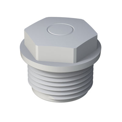 Tampão hexagonal - PRTH - ISC PLASTIC PARTS - com rosca / em polietileno de baixa densidade (PEBD)