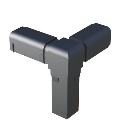 Conector para tubos quadrados - THCYD - ISC PLASTIC PARTS - em aço / em poliamida