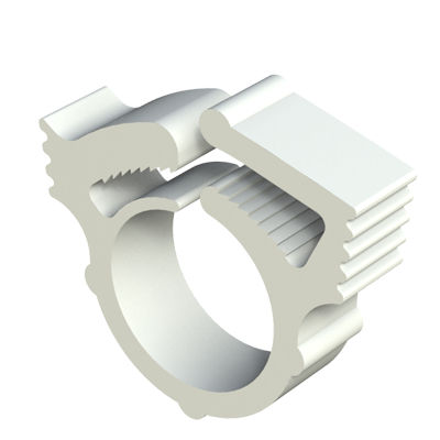 Abraçadeira para mangueira em poliamida - MAZ - ISC PLASTIC PARTS - bloqueio de dentes com mordente duplo / reutilizável