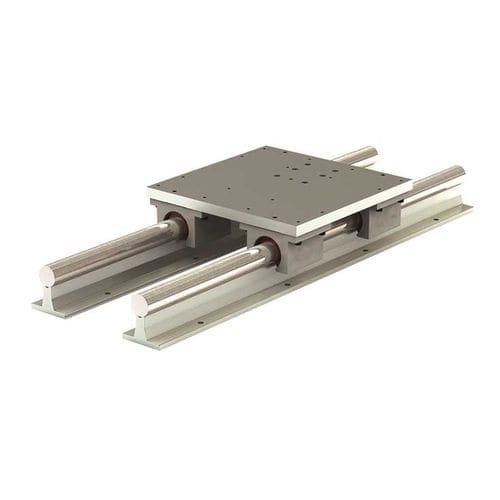 Guia linear com rolamento de esferas - RS series - PBC Linear - com patim / larga / em aço inoxidável