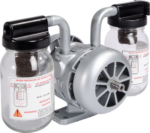 Bomba de vácuo de palhetas rotativas - 0740 series - GAST - lubrificada / de simples estágio / para laboratório