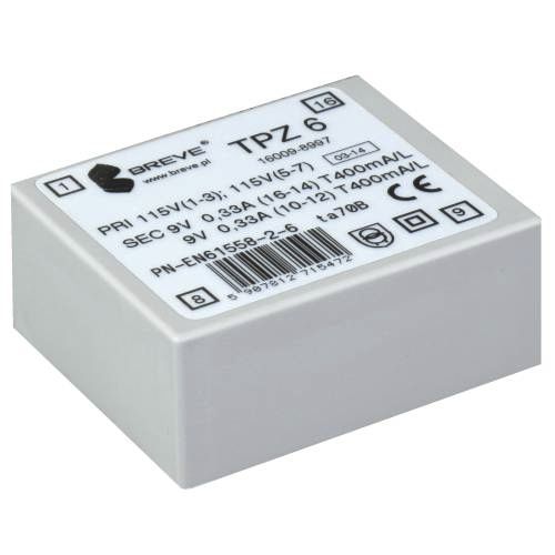 Transformador para PCI - TPZ series  - BREVE-Tufvassons - de potência / encapsulado em resina epóxi / de proteção