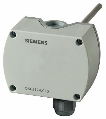 Sensor de temperatura Pt1000 - QAE3174.015 - Siemens Building Technology HVAC Products - 4–20 mA / G 1/2 / IP65