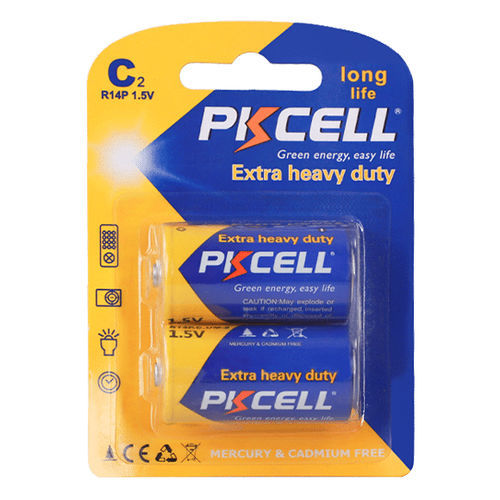 Bateria zinco-carbono - C / R14P - Shenzhen PKCELL Battery Co. Ltd - tipo C / 1,5 V / UL