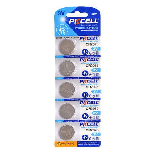 Bateria de lítio e dióxido de manganês - 2025 - Shenzhen PKCELL Battery Co. Ltd - redonda / CR / 3 V