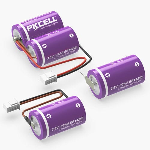 Bateria de lítio-cloreto de tionila - ER14250 - Shenzhen PKCELL Battery Co. Ltd - cilíndrica / 1/2AA / 3 V