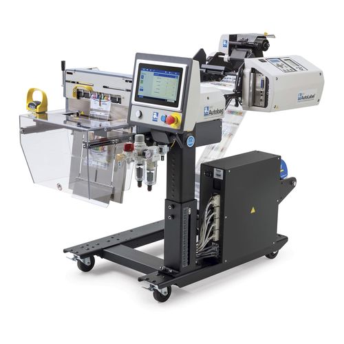 Máquina de impressão de transferência térmica - AutoLabel 500P™ - Automated Packaging Systems - para etiquetas / com controles de tela sensível ao toque / em linha