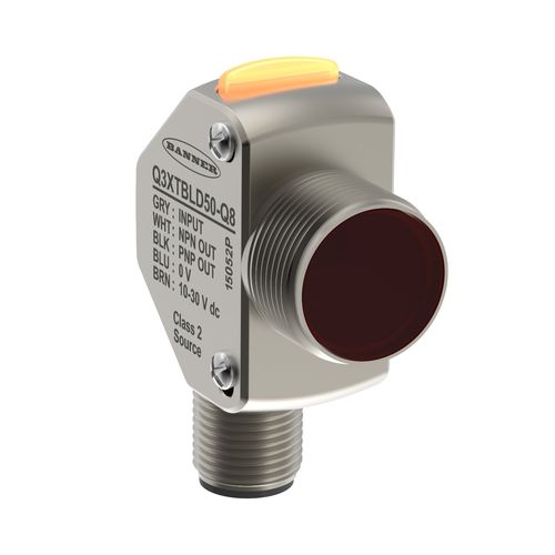 Detector de contraste a laser - Q3X SERIES - BANNER ENGINEERING CORP. - com supressão de fundo / retangular / LED