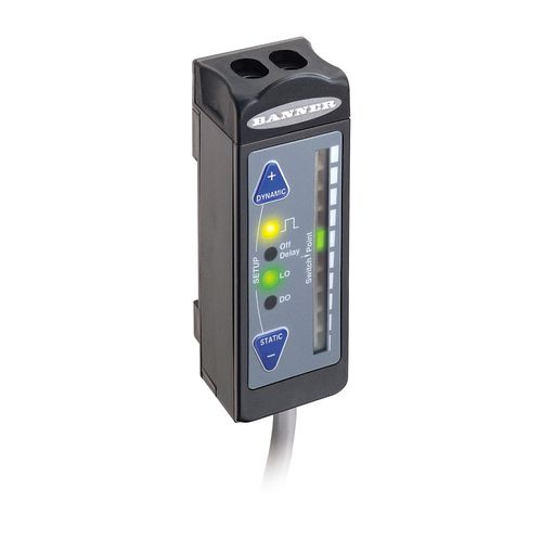 Sensor fotoelétrico retangular - R55F SERIES COLOR CONTRAST FIBER OPTIC - BANNER ENGINEERING CORP. - infravermelho / de luz branca / RGB
