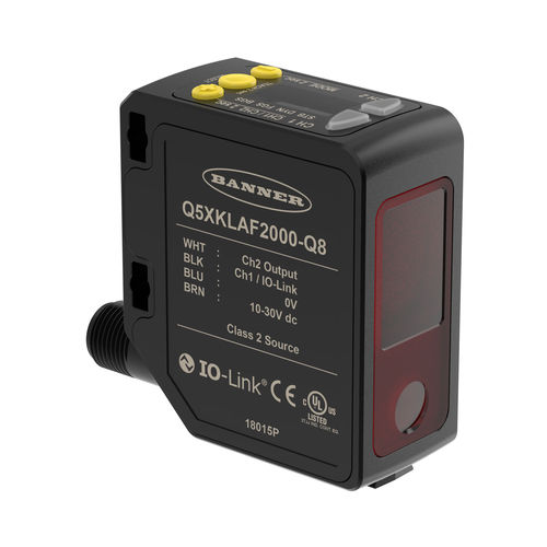 Sensor de distância a laser - Q5X series - BANNER ENGINEERING CORP. - 4–20 mA / 0–10 V / digital