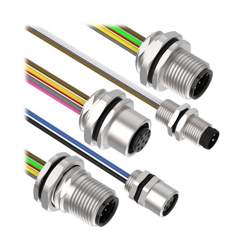 Conector fixação com porca - BR Series - BANNER ENGINEERING CORP. - de dados / reto / fêmea