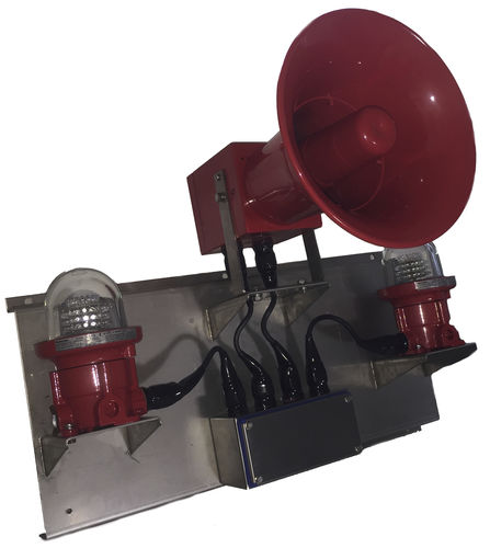 Sinalizador sonoro para alarme com luz LED - COMBINAZIONI OTTICHE ACUSTICHE AISI316 - KROMA MEC SRL - com luz de xênon / com luz giratória / com flashes de luz