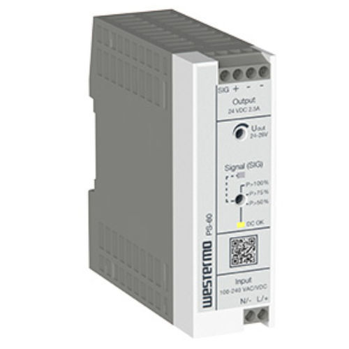 Fonte de alimentação elétrica para trilho DIN - PS-60 - Westermo - CA/CC / com saída simples / compacta